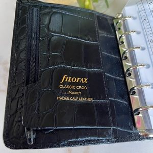 Filofax Classic Croc Pocket Organizer